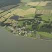 Oblique aerial view.  Town from SE.