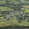 Oblique aerial view.  Part of Saline village including Main Street from the NE.