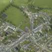 Oblique aerial view of the town centred on the churches, taken from the WSW.