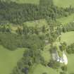 General oblique aerial view centred on the country house, walled garden and garden house, taken from the WSW.