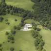 Oblique aerial view centred on the country house, taken from the SSE.