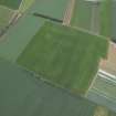 Oblique aerial view centred on the cropmarks of the palisaded enclosure, taken from the NE.