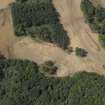 Oblique aerial view centred on the excavation of the medieval village.