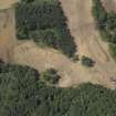 Oblique aerial view centred on the excavation of the medieval village.