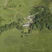 Oblique aerial view centred on the country house, taken from the ESE.