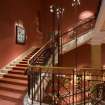 Interior view of the main stair at the Royal Museum of Scotland, Edinburgh, prior to modern renovation and alterations.