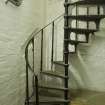 Interior view of  the spiral stair in the basement of the Royal Museum of Scotland, Edinburgh.