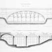 Engraving of elevation and plan inscr: ''Gloucester Bridge. Elevation of the Centering.'' Also includes Elevation of the centers used in constructing the Dean Bridge, Edinburgh 1831.