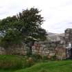 View of kiln-barn, taken from SE; Mr J Hepher (RCAHMS) in picture.