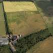 Oblique aerial view centred on the cropmarks of the possible barrow, taken from the WSW.