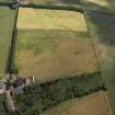 Oblique aerial view centred on the cropmarks of the possible barrow, taken from the SW.