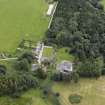Oblique aerial view centred on the country house, taken from the WNW.