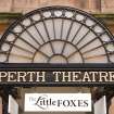 Detail of entrance canopy, Perth Theatre.