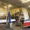 Interior.  Boat repair hangar.
