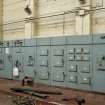 Interior.  Main control panel for electricity generating house from E.