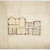 House for James Brown.  Plan of ground floor.

