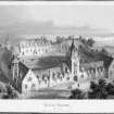 Engraving showing view of Stirling Academy.