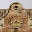 Detail.  Dutch gablet with 1930's style clock above central block S elevation of main Sandhurst Barrack Block.