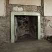 Interior. 2nd floor, W room, detail of fireplace