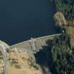 Oblique aerial view centred on the dam, taken from the W.