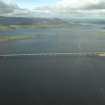 Oblique aerial view centred on the road bridge, taken from the E.