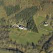 Oblique aerial view centred on the country house and walled garden, taken from the SE.