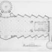 Plan of cathedral showing nave canopy.