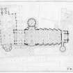 Key plan of old and new cathedrals, showing detail of flooring.