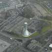 Oblique aerial view centred on new control tower, taken from the SW..