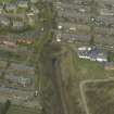 Oblique aerial view of the town centred on the railway tunnel, taken from the SE.