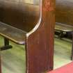 Interior. Detail of pew