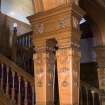 Interior. Hall. Detail of staircase pillars