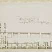 Digital copy of page 9: Ink sketch of Ground Plan of Women's Dormitory at Trinity College Hospital
Insc. "Trinity College Hospital, Edinburgh. November 1840. Upper part of Ground Plan or Women's Dormitory. J.Sime"
'MEMORABILIA, JOn. SIME  EDINr.  1840'