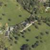 Oblique aerial view centred on the country house, taken from the SW.