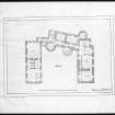 Ballindalloch Castle.
Mechanical copy of drawing.
Plan of ground floor prior to alterations, c.1847. 'No. 10'
Titled: 'Ground Plan'.
Signed: 'Mackenzie & Matthews'.