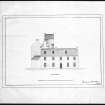 Ballindalloch Castle.
Mechanical copy of drawing.
East elevation of Castle as it stood prior to alterations, c.1847. 'No. 9'
Titled: 'East Elevation'.
Signed: 'Mackenzie & Matthews'.