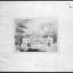 Ballindalloch Castle.
Mechanical copy of drawing.
Sketch of third design of new entrance, completed. 'No. 4'
Signed: 'T. McK'.