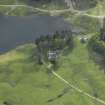 Oblique aerial view centred on the lodge, taken from the NNE.