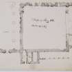Digital copy of page 33 verso: Ink sketch plan of Dryburgh Abbey, 1832
'MEMORABILIA, JOn. SIME  EDINr.  1840'