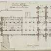 Digital copy of page 39 verso: Ink sketch plan of Jedburgh Abbey
Insc. "Abbey Church of Jedburgh. Friday 14th August 1818. J.Sime, Edin.r"
'MEMORABILIA, JOn. SIME  EDINr.  1840'