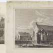 Digital copy of page 46 verso: Two engravings of Paisley Abbey.
'MEMORABILIA, JOn. SIME  EDINr.  1840'