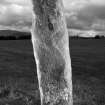 View of standing stone (B&W)