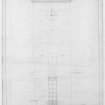 Elevation of clock tower.