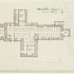 Digital copy of page 49: Ink sketch plan of Uphall Church.
Insc. "Uphall Kirk, Linlithgowshire. December 1847, J.S."
'MEMORABILIA, JOn. SIME  EDINr.  1840'.