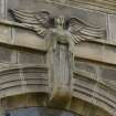 Detail of angel above window from W