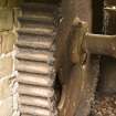 Winding and Haulage. Detail of gear wheel, part of winding mechanism indirect drive to pan mill crusher adjacent.