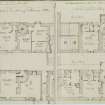 Ink sketch plans of Ground and Second Floors and proposed alterations to these floors of Pittenweem Priory.
'MEMORABILIA, JOn. SIME  EDINr.  1840'