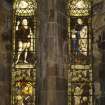 Interior.  Steven Chapel.  View of stained glass window by Burlison & Grylls