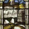 Interior. Detail of stained glass by Charles E Kempe