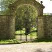 Walled garden, NW gate, view from NW